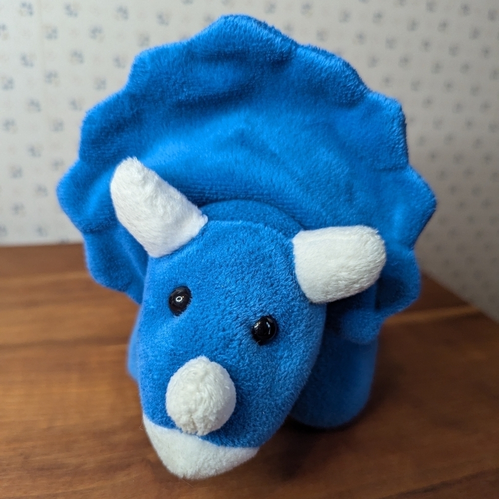 💙 Prextex Triceratops Dinasour stuffed animal plush stuffy white horns soft